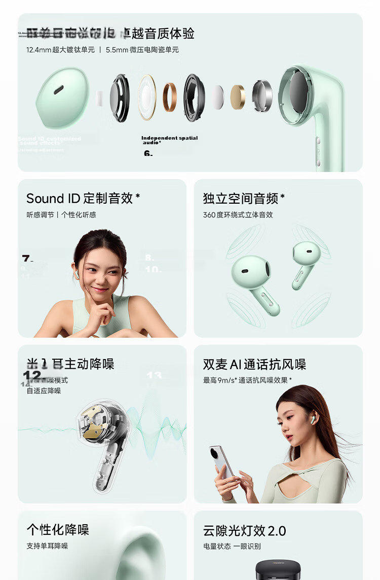 MI Redmi Buds 7S Semi-In-Ear Active Noise Cancelling Bluetooth Earphones for Android and Apple Phones - Midnight Black 2