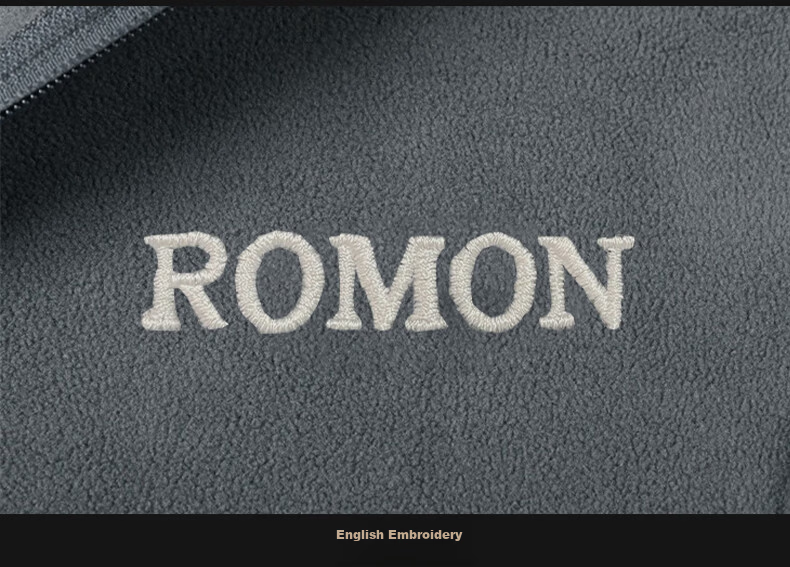 ROMON Men's Jacket Spring Autumn Trendy Simple Stand Collar Wrinkle-Resistant Fleece Coat Men's Polar Fleece Outerwear A1 Red XL 24