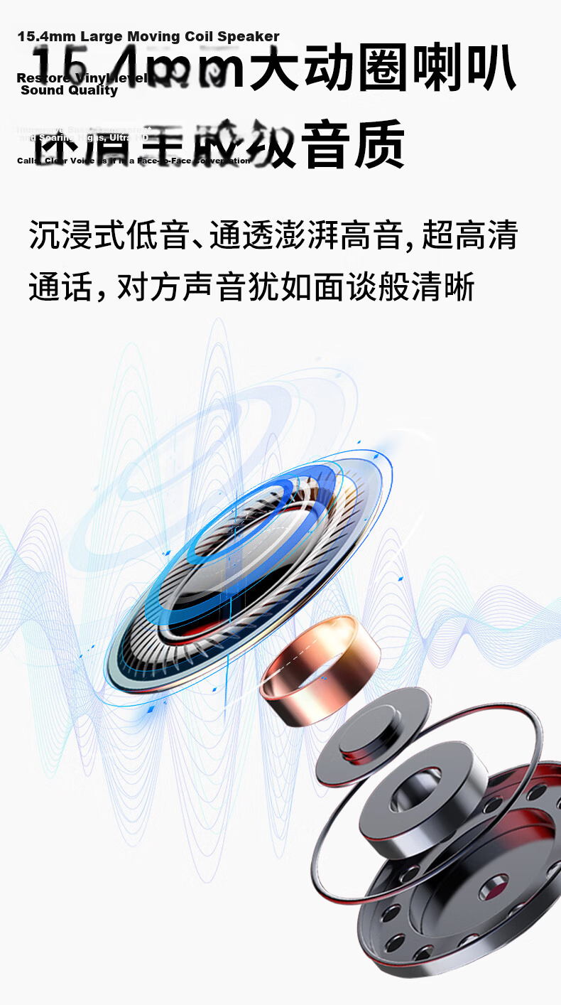 Masentek G9 Wireless Bluetooth Earphones Open-Ear Hook Style Dual Microphone Bone Conduction Concept Neckband Noise-Cancelling Sports Running Music Gaming 6