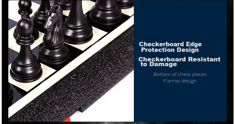 FORTHGOER Magnetic International Chess Medium-Sized Upgraded Four-Back Folding Board, Tabletop Game for Children's Camping And Board Games 11