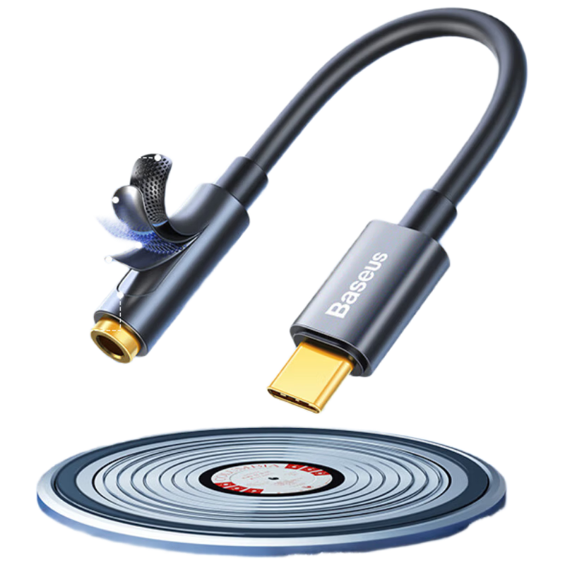 Baseus Type-C to 3.5mm Headphone Adapter USB-C Audio Converter for Apple 15/Xiaomi 12/11/Huawei Mate60 Pro/P50 Phones