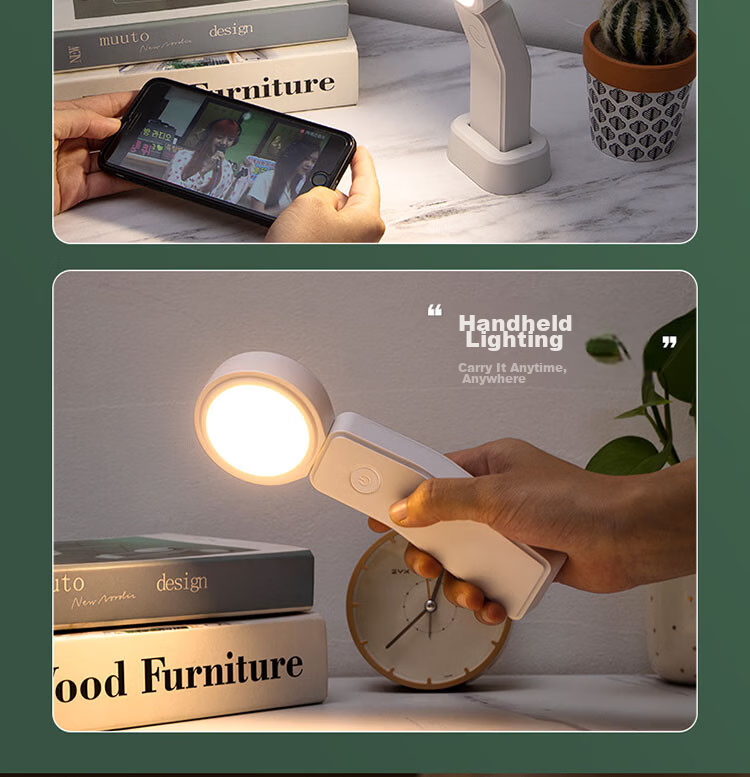 Heart Lock Rechargeable Desk Lamp, Eye Protection Lamp for Study, Dormitory Bedroom Bedside Lamp, Student-Specific Reading Light, Desk Lamp for Office Use, Small Night Light 6
