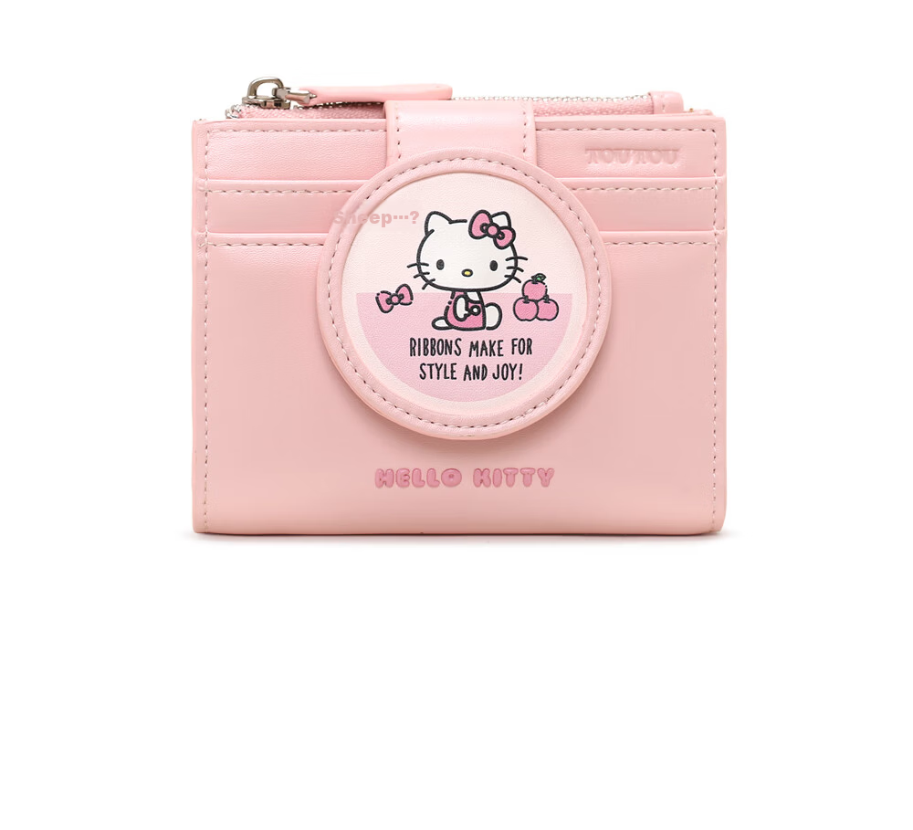 Toutou Hello Kitty Kitty Cat Card Holder Red Short Wallet Money Clip Best Friend Girl Birthday Gift 24