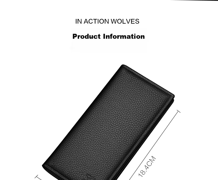 SEPTWOLVES Men's Long Leather Wallet Card Holder Practical Gift for Dad Elders Boyfriend Husband Teacher's Day Birthday 15