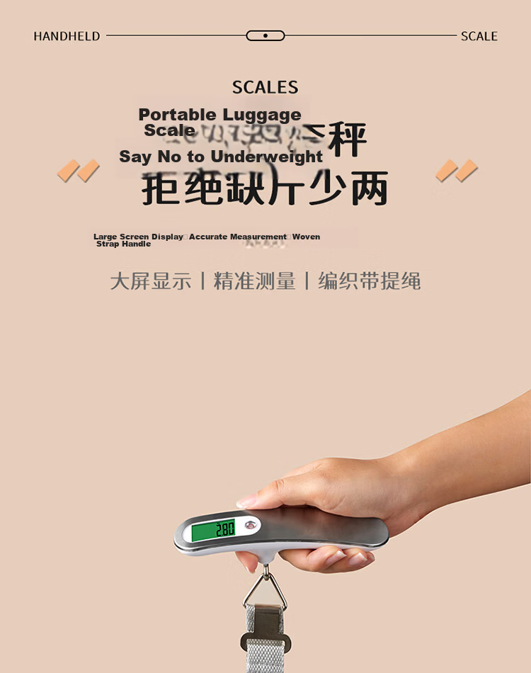 Baijie Portable Electronic Hanging Scale Travel Luggage Scale Courier Scale Household Small Hook Fishing Scale 1