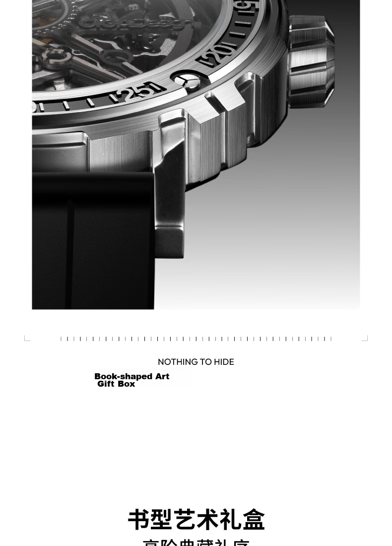 CIGA Design Jijia Fengmang Series Mechanical Wristwatch, Magic Titanium Version, One Watch Three Wear Styles, Fashion Men's Watch, Birthday Gift 20