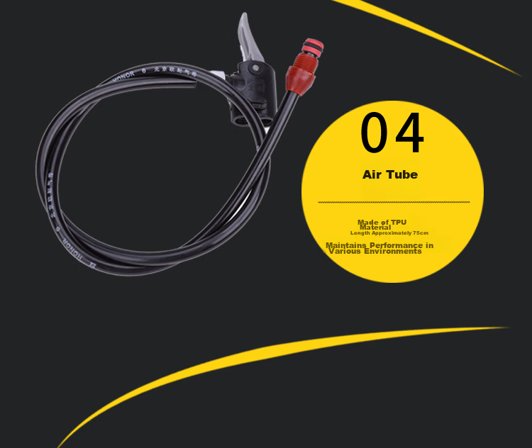 Ounai Foot Pump High Pressure Bicycle Electric Motorcycle Car Portable Pedal Inflator 5