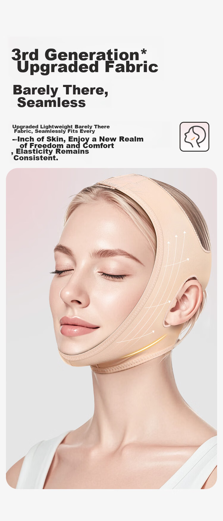 Livex Face Carving Wire Drawing Lifting Tightening Face Slimming Band, Jawline Sleeve, Post-Parotid Surgery Head Mask, Liposuction Post-Operative Repair Face Mask XL 7