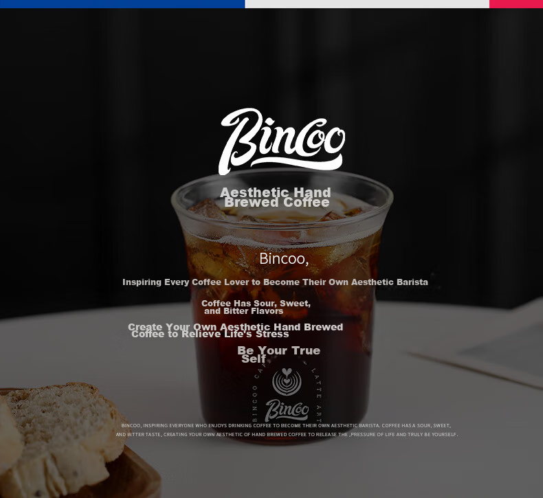 Bincoo Glass Coffee Cup Simple Wide Mouth Cold Brew Iced Americano Latte Beer Transparent Water Tea Cup 1