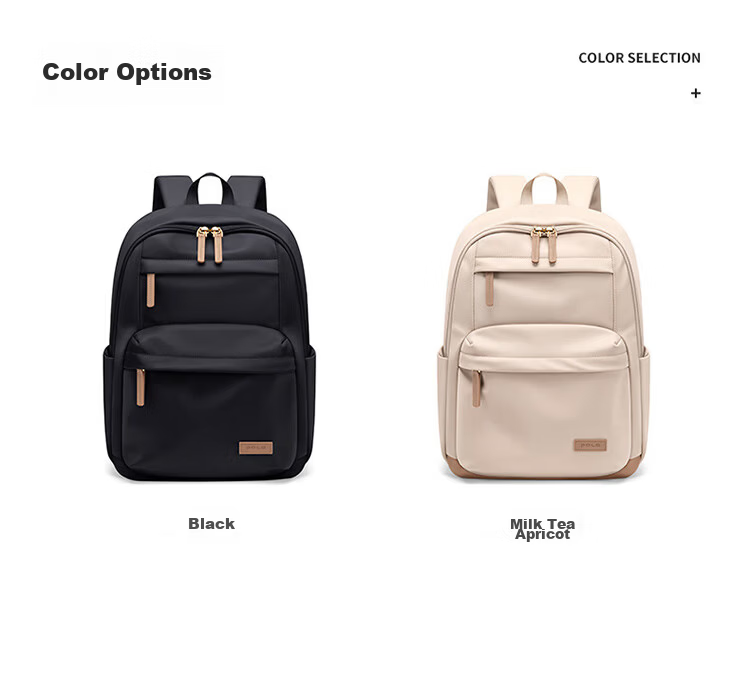 POLO Women's Backpack High-End 14-Inch Laptop Bag Large Capacity Student School Bag Travel Backpack Birthday Gift 15