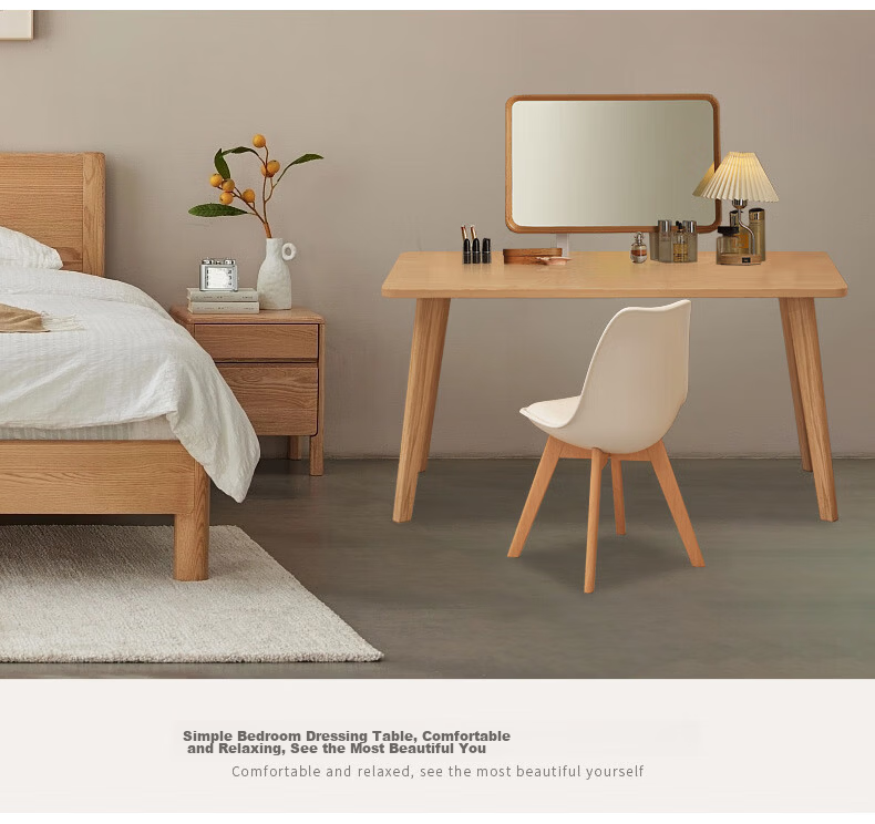 Fanshe Simple Office Home Desk Solid Wood Leg Computer Desk Minimalist Study Bedroom Writing Table 9