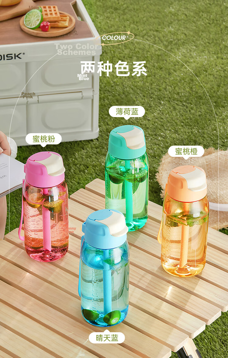Tupperware Plastic Cup 550ml for Men, Women, Students, Sports with Straw Water Bottle Large Capacity Tea Cup Mid-Autumn Festival Gift 4
