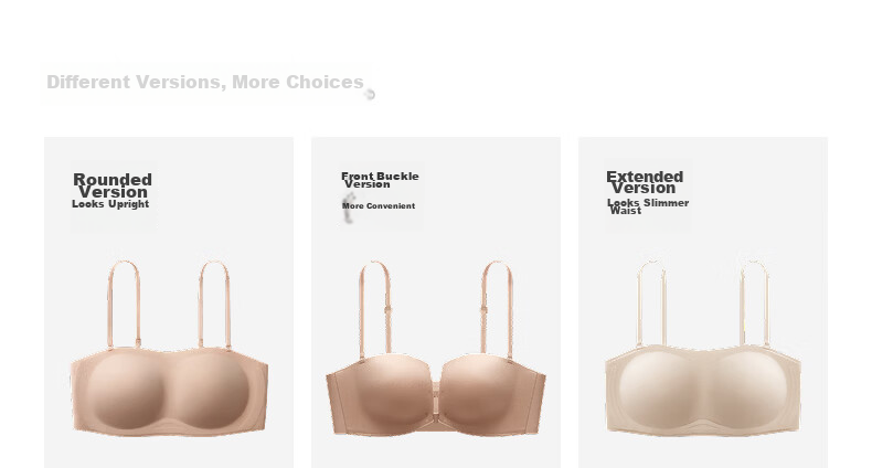 Bananain [Liu Haocun's Choice] 516S Bandeau Non-Slip Women's Bra, Push-Up, Beautiful Back, Seamless, Wedding Dress Special Bra 3