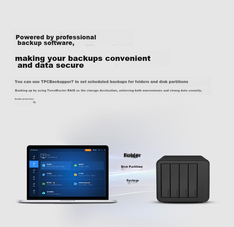 TERRA MASTER D4-320 4-Bay Hard Drive Enclosure Type-C High-Quality Multi-Bay Hard Drive Dock (USB 3.2 10Gbps, Compatible with NAS Expansion Storage) 12