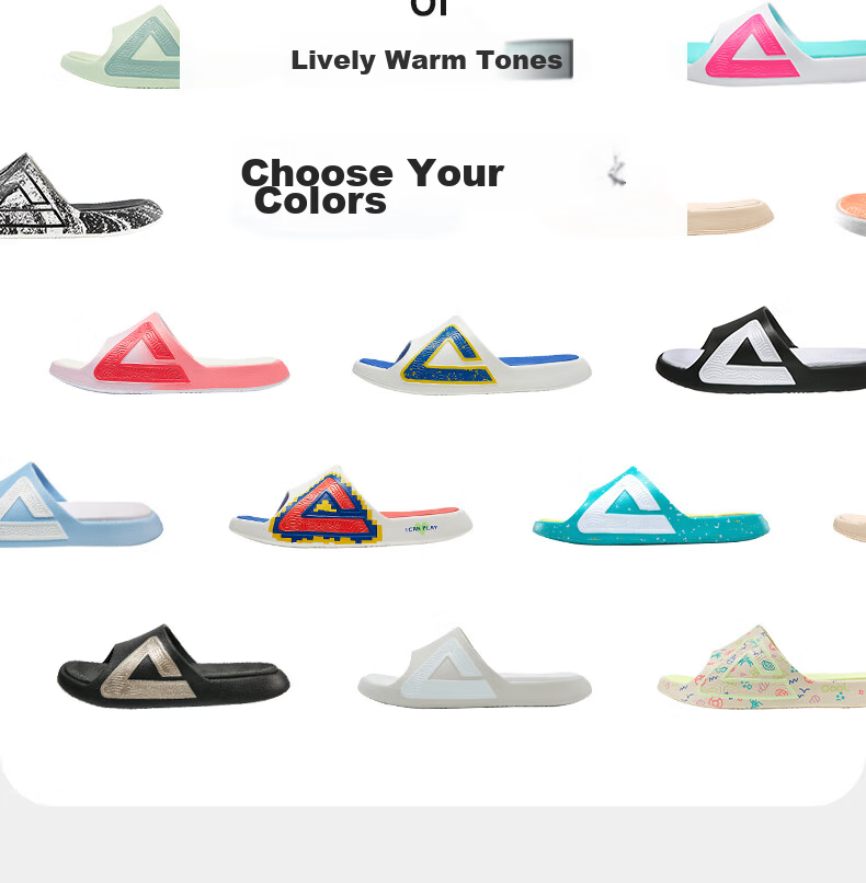 PEAK Taiji Slippers for Men And Women, Summer Sandals, Sports Non-Slip Beach Shoes, Comfortable Casual Shoes with Squishy Feel E92037L 15