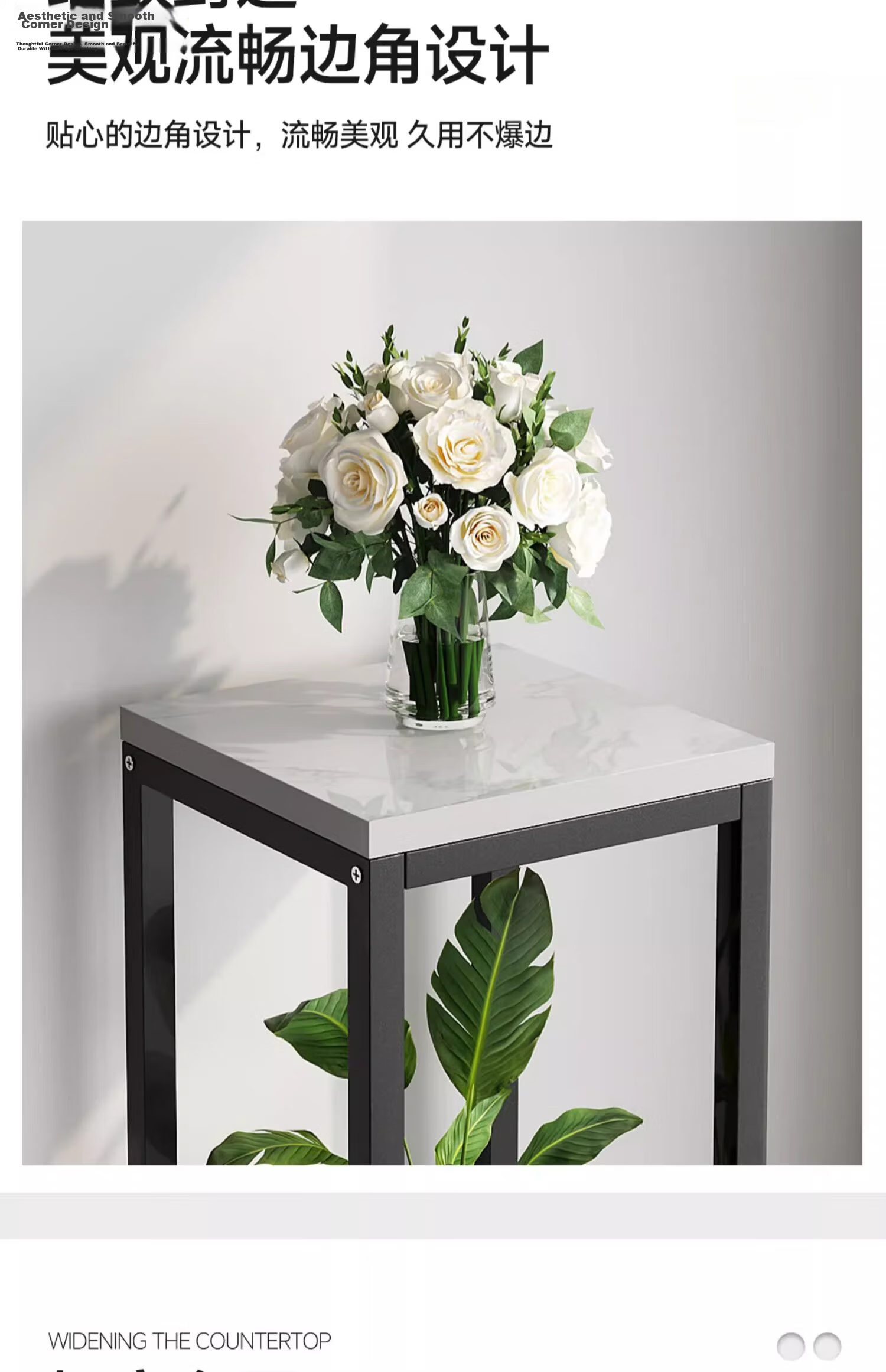 XIAOJIANGCAI Flower Stand, Floor-Standing Iron Art Column Plant Display Rack, Flower Pot Holder, Storage Shelf for Balcony, Black And White, 30*80 14