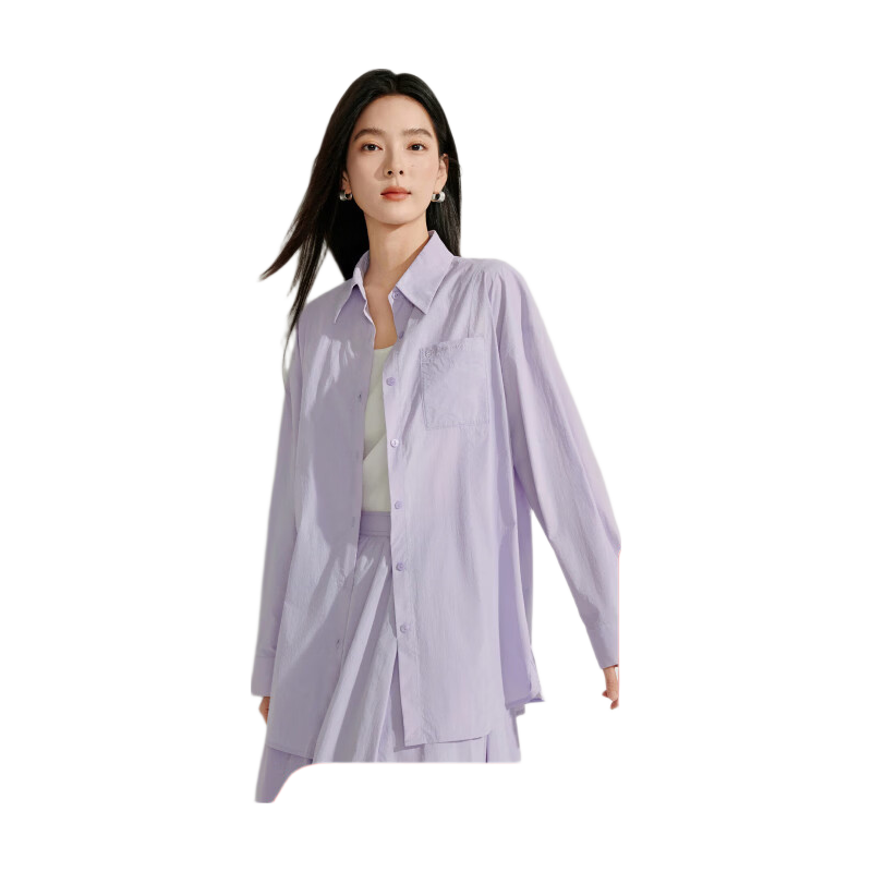 Inman 100+ UPF Sun Protection Shirt Summer Women's Lightweight Shirt Taro Purple XL