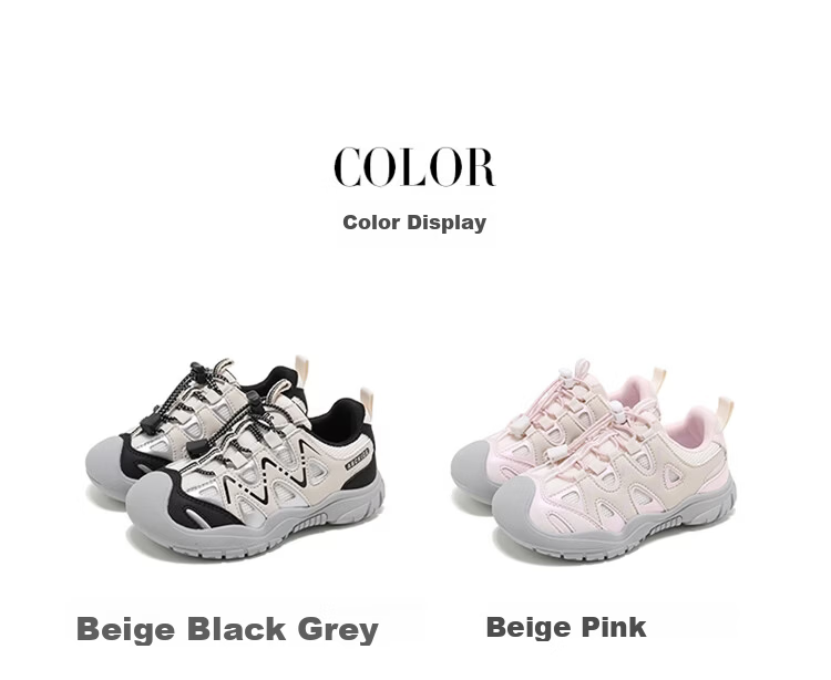 ABC KIDS Children's Outdoor Shoes Spring Kids Sports Shoes Boys and Girls Hiking Ugly Cute Shoes 3040m/Black Gray Size 31 8