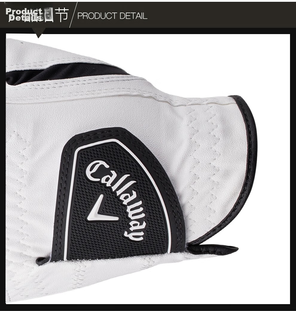 Callaway Golf Glove, Men's WARBIRD Series, Left Hand Single Pack, White, Size 22 19