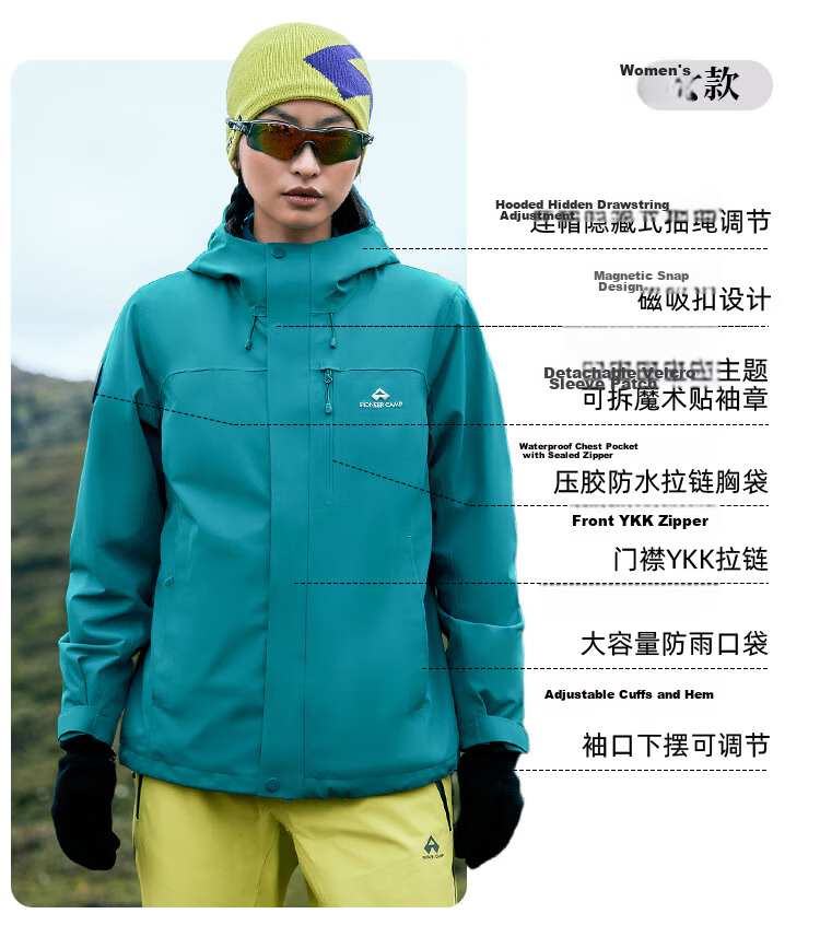 Toread [Celebrity Edition] Bluebird 3-in-1 Men's Autumn Winter Fleece Lined Waterproof Outdoor Jacket 3