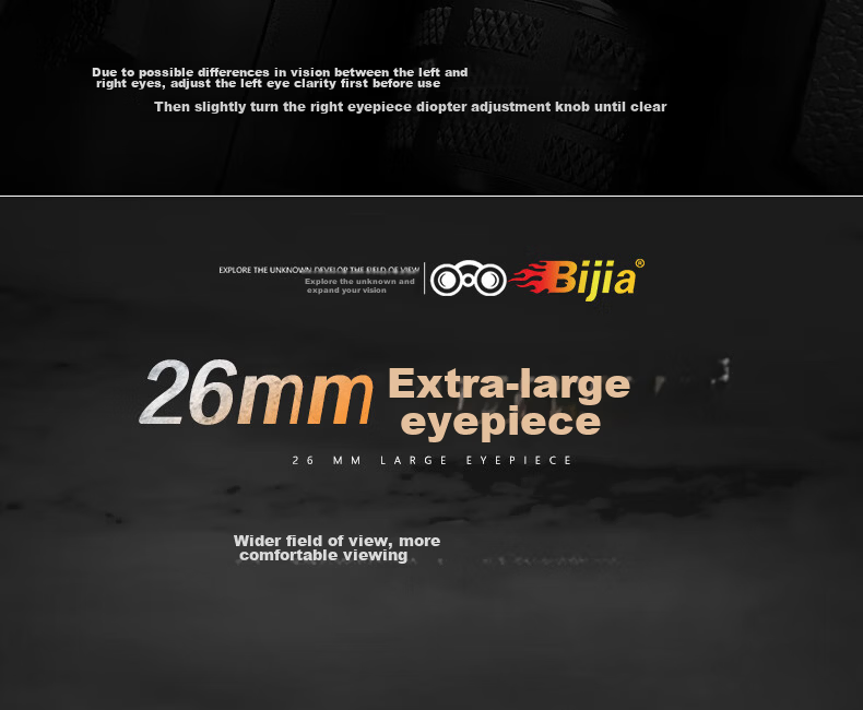 BIJIA 12x45 Binoculars High-Power HD Low-Light Night Vision Waterproof Portable Outdoor Telescope for Concerts 12