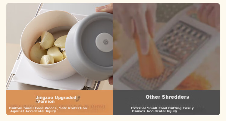 JD Original Grater, 304 Stainless Steel Vegetable Slicer, Potato Shredder, Multi-Functional Shredder with 6 Blades + Hand Guard 9