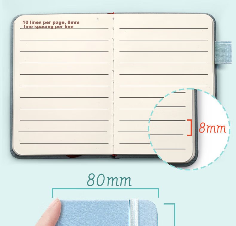 A7/100 Sheets Pocket Notebook Set of 3 Mini Portable Memo Notebooks Small Meeting Record Diary Planner Vocabulary Note Stationery 15