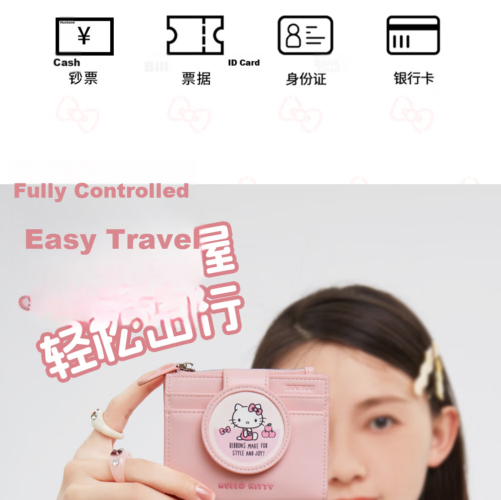 Toutou Hello Kitty Kitty Cat Card Holder Red Short Wallet Money Clip Best Friend Girl Birthday Gift 18
