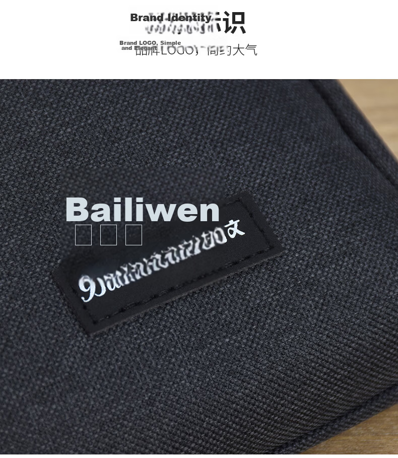 Bailiwen BK8635 Black Thickened 3D Briefcase/Handbag/Business Bag/Document Bag/Zipper Bag/Commuter Handbag/Meeting Bag 10