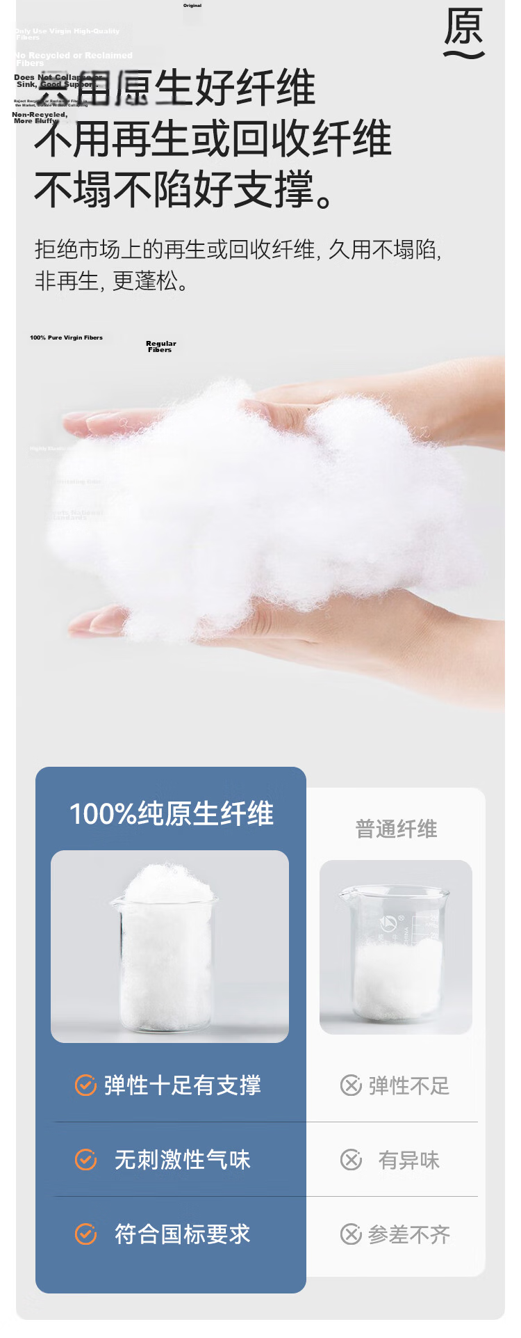 JD Jingzao Children's Antibacterial Anti-Mite Pillow Baby Zoned Neck and Spine Support Pillow Infant Class A Suitable for 1-3 Years Old 5