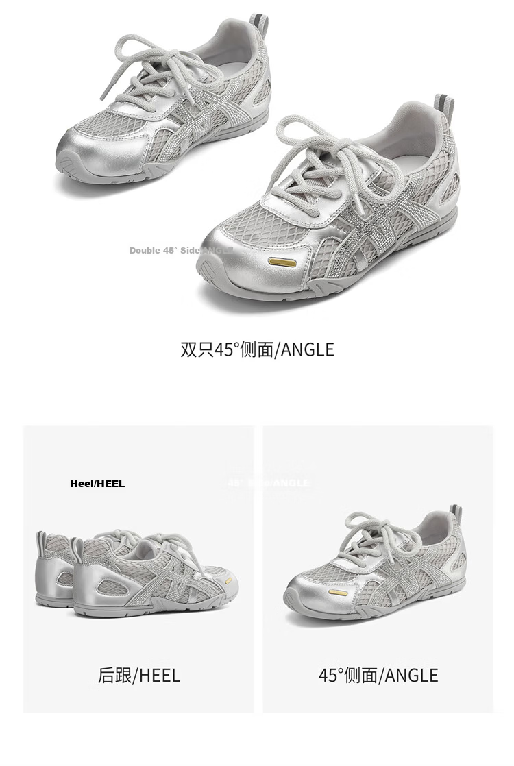 DAPHNE Versatile Derby Shoes Summer New Korean Style Casual Sports Women's Shoes Single Mesh Beige 38 18