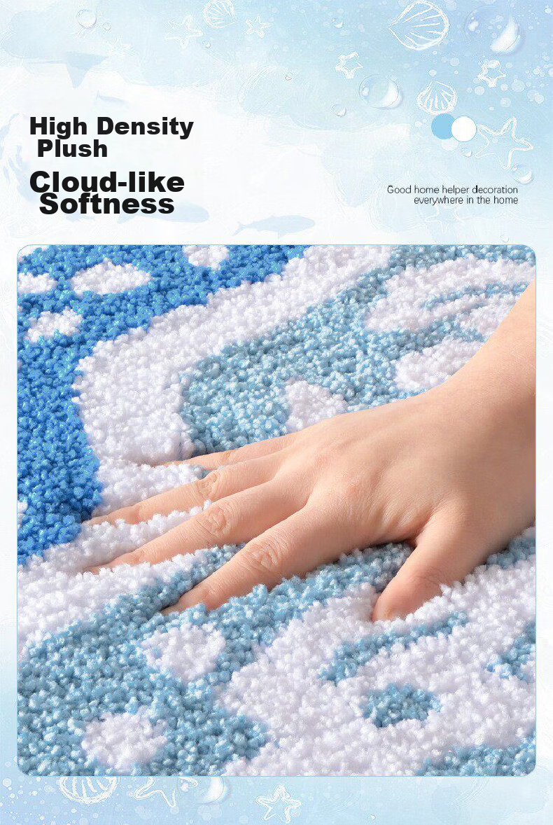 Simple American Style Bathroom Absorbent Non-Slip Mat Toilet Entrance Quick-Dry Floor Mat 40*60cm 8