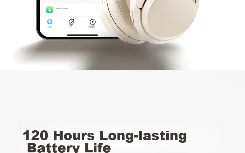 IKF T1 Max Active Noise Cancelling Headphones Bluetooth 2026 New Model Bluetooth 6.0 Wireless Wired HIFI Sound Quality Gaming Low Latency Ultra-Long Battery Life Cloud Rock White 37