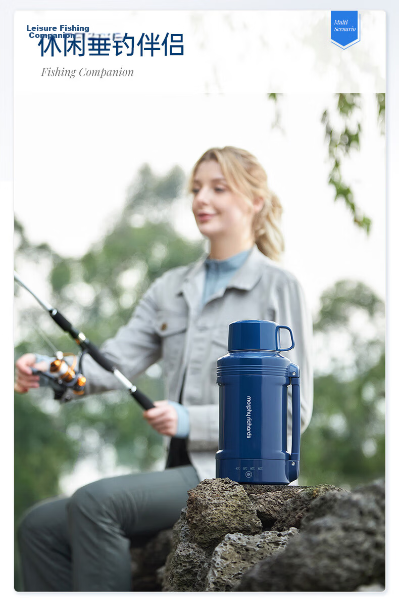 Morphyrichards Portable Electric Kettle 1L Large Capacity Double-Layer Stainless Steel Fully Automatic Travel Home Use MR6061 White 17