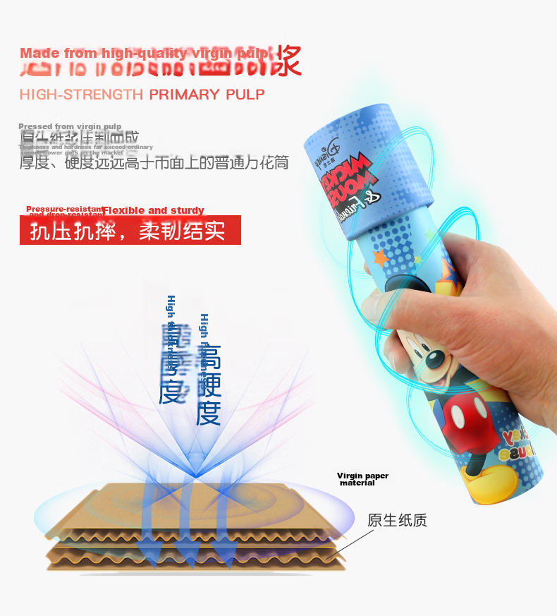 Disney Kids Magical Kaleidoscope Frozen Paper Prism Parent-Child Nostalgic Toy Birthday Gift 4