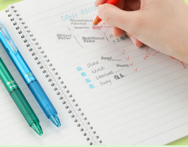PILOT Retractable Erasable Gel Pen, Bullet Tip Signing Pen, Temperature-Controlled Erasable Ink Pen, Study Stationery Set LFBK-23EF+BLS 0.5mm Blue 1 Pen + 3 Refills 8