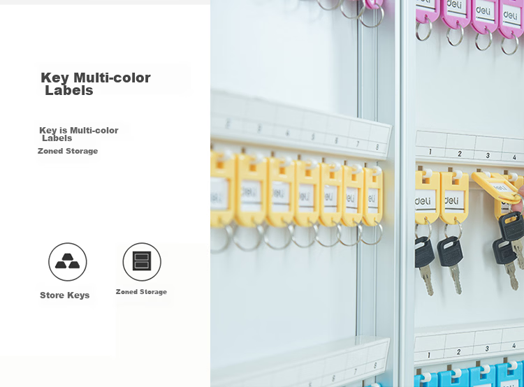 Deli Colorful Key Management Box Special Key Tags, 24-Pack, Office Supplies 9330 6