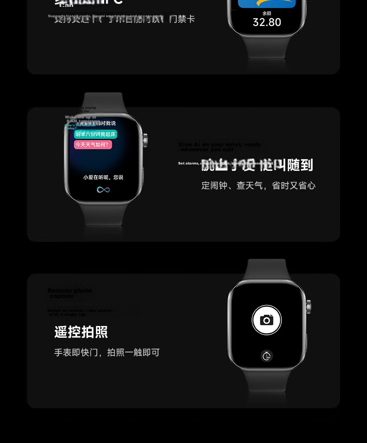 Xiaomi (MI) REDMI Watch 6 Moonlight Silver National Subsidy Surge OS 3 Heart Rate and Blood Oxygen Monitoring Bluetooth Calling Redmi Watch 6 Smartwatch Xiaomi Car 24