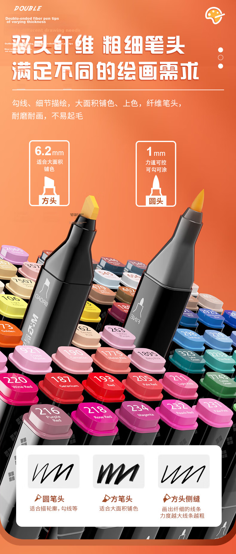 M&G Stationery, 168 Colors Alcohol Markers, Watercolor Pens, Dual-Tip Anime Oil-Based Paint Brushes, Marker Set, Student Supplies, Children's Birthday And Graduation Gifts 4