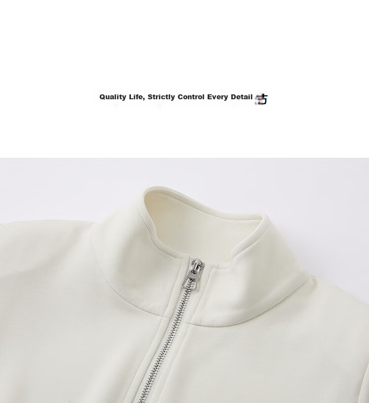 Demana Sandwashed Air Layer Spring Korean Style Stand Collar Ruffle Slim Fit Petite Women's Casual Jacket 21