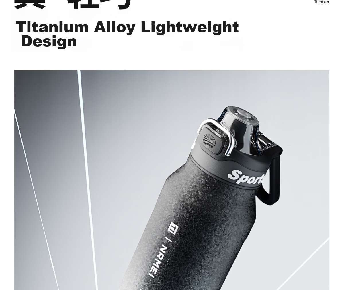 ERM Pure Titanium Insulated Water Bottle Men's Large Capacity Lightweight Outdoor Sports Portable Cycling Pure Titanium Flask Cup 15
