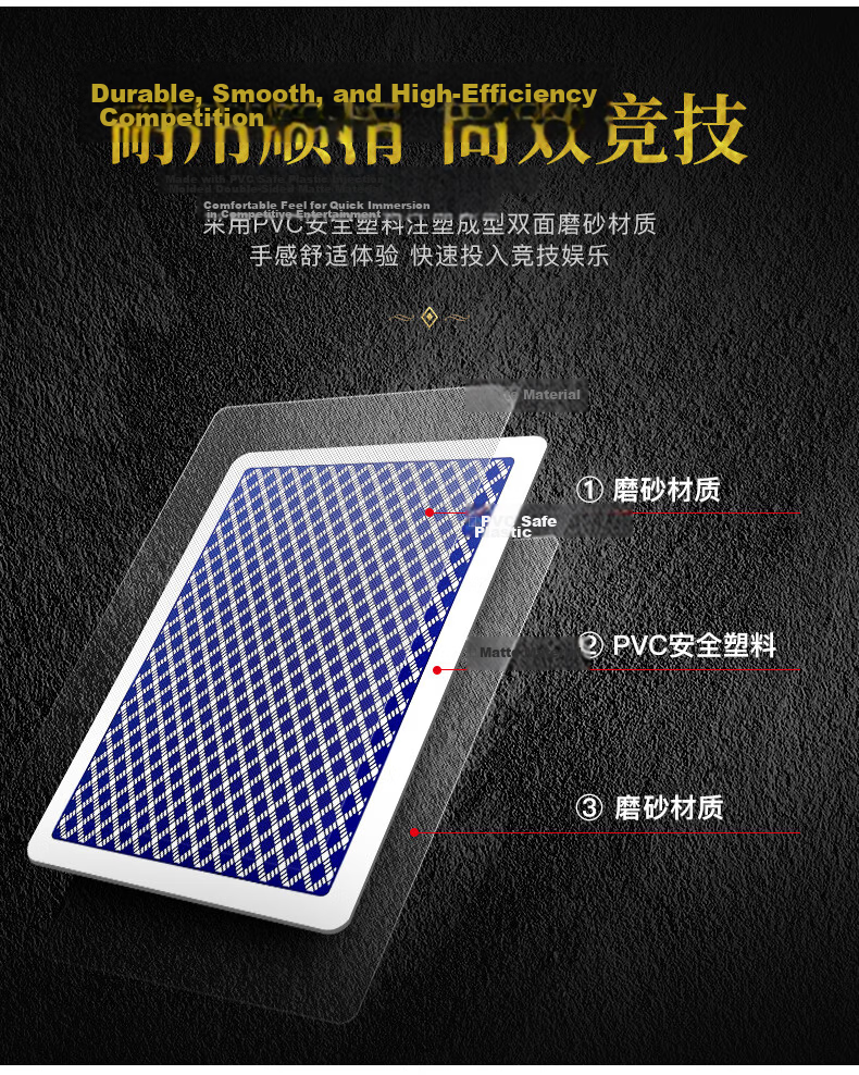 Bee Xiaomifeng Suohua Guandan Dou Dizhu Playing Cards, Plastic Bridge Cards, Narrow Cards, Waterproof And Durable, Imported, Blue 5