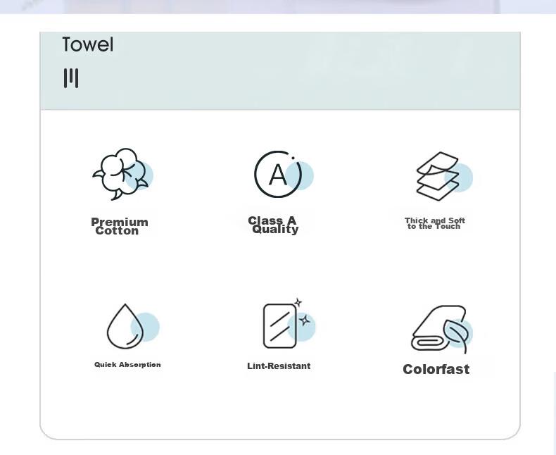 KING SHORE Towels, Two-Pack, Pure Cotton Sports Face Towels, Children's Face Wipes, Cleansing Towels, Blue + Gray, 48g/piece 2