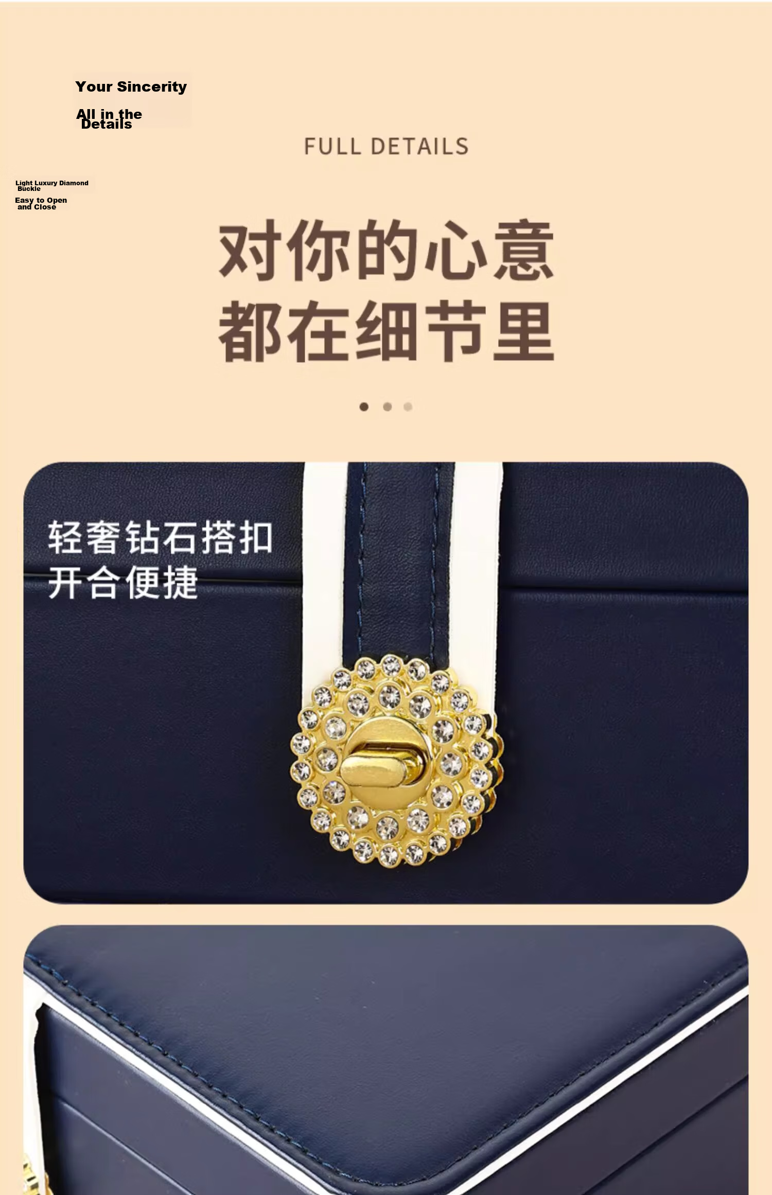 Jadore Jewelry Storage Box Necklace Stud Earrings Ear Accessories Luxury Exquisite Watch Chain Holder Gift 24