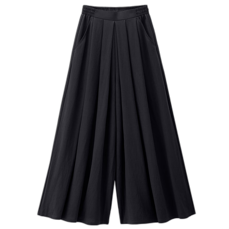 Giordano Women's Skort 2026 Summer New Black Technology Mosquito-Repellent Pleated Semi-Elastic Waist Wide-Leg Pants 05416454