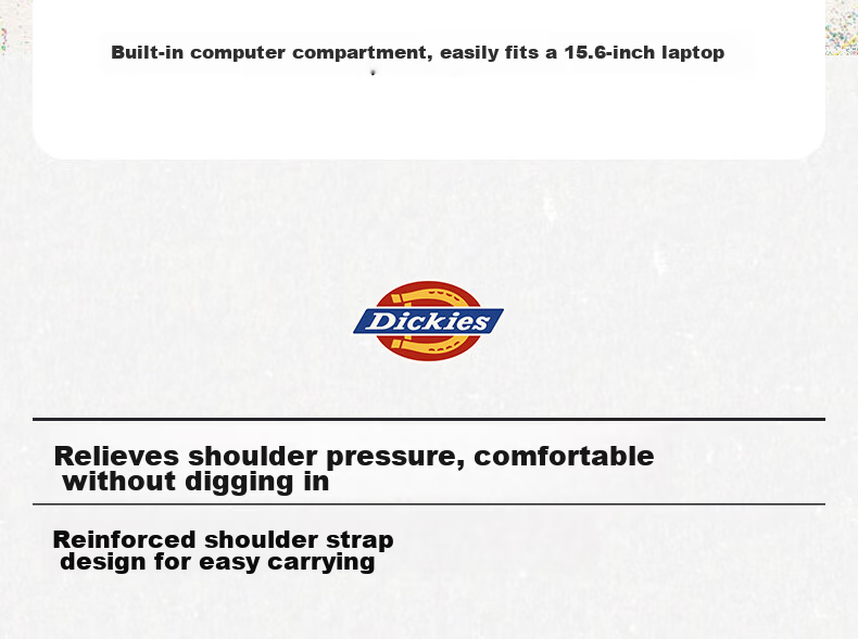 Dickies Women's Backpack Large Capacity School Bag for High School Students Multi-Compartment Casual Travel Laptop Bag 7