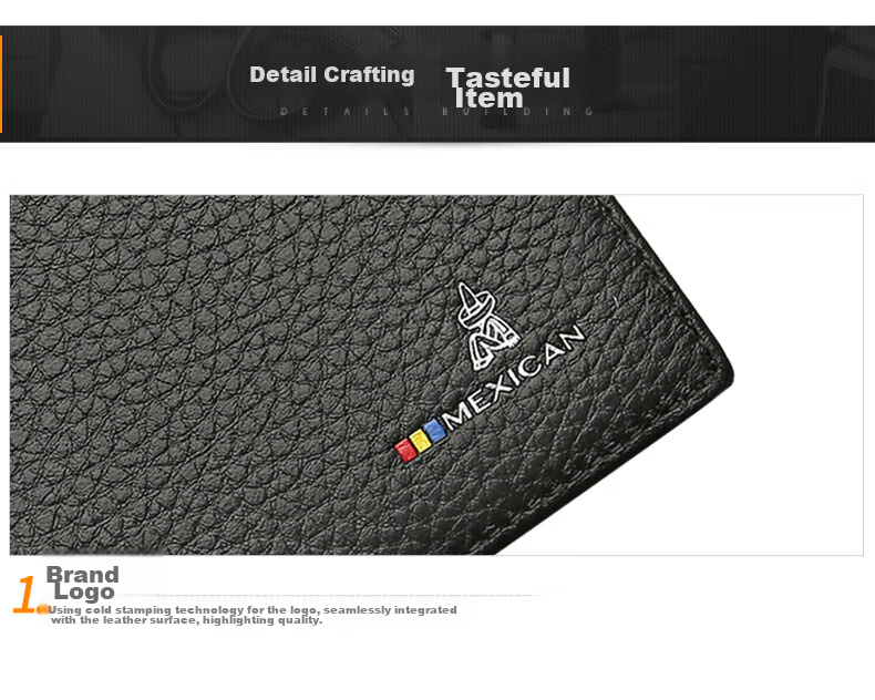 MEXICAN Genuine Top-Grain Leather Short Wallet for Men, High-Quality Gift Box Birthday Present for Boyfriend Or Father 14