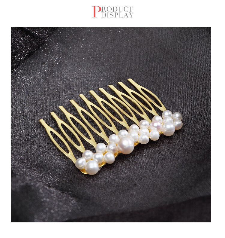 CHIMERA Freshwater Pearl Hair Comb, Bun Maker, Flyaway Hair Tamer, Bangs Clip, High-End Hairpin for Women, Mid-Autumn Festival Gift 19