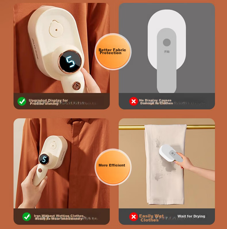 AUX Handheld Garment Steamer 38g/min High Steam 70ml Water Tank Home Use Portable Travel Electric Iron Dual Dry and Wet Iron YD829 9