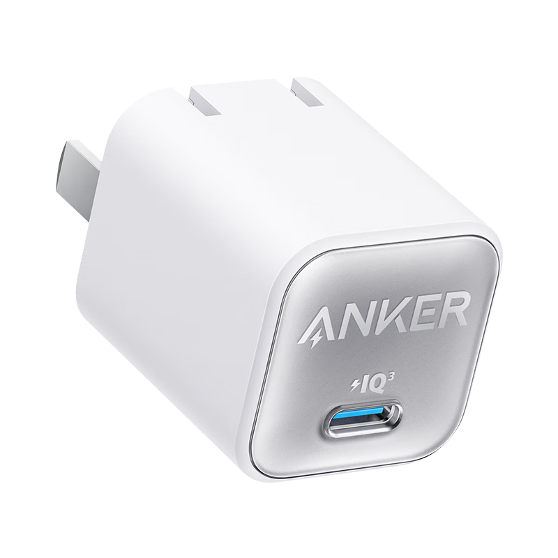 ANKER Anker 30W GaN Charger Type-C Fast PD 20W for Apple iPhone 17/16 Pro Max/15/14/13 White